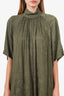 Chloé Green Silk Ruched Mini Dress Size 40