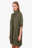 Chloé Green Silk Ruched Mini Dress Size 40