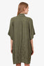 Chloé Green Silk Ruched Mini Dress Size 40