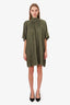 Chloé Green Silk Ruched Mini Dress Size 40