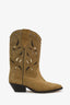 Isabel Marant Khaki Green Suede Cowboy Boots Size 39