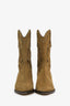 Isabel Marant Khaki Green Suede Cowboy Boots Size 39