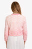 Maje White/Pink Cotton Buttoned Cardigan Size 2