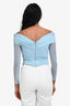 Self-Portrait Blue Jersey Crossover Top Size 2