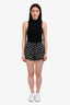 Alexander Wang Dark Grey/White Denim Monogram Shorts Size 24