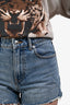 Alexander Wang Blue Denim Logo Pocket Shorts Size 24