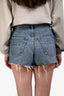 Alexander Wang Blue Denim Logo Pocket Shorts Size 24