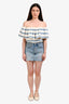 Rag & Bone Blue Denim Distressed Hem Mini Skirt Size 23