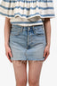 Rag & Bone Blue Denim Distressed Hem Mini Skirt Size 23