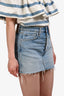 Rag & Bone Blue Denim Distressed Hem Mini Skirt Size 23