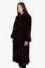 Vintage Brown Mink Fur Long Coat Estimated Size S