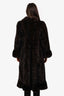 Vintage Brown Mink Fur Long Coat Estimated Size S