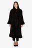 Vintage Brown Mink Fur Long Coat Estimated Size S