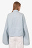 Celine Blue Oversized Draped-cuff Button Down Shirt Estimated Size M