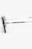 Miu Miu Silver Frame Embellished Skinny Square Sunglasses