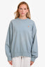 Acne Studios Blue Cotton Long Sleeve Crewneck Sweatshirt Size L