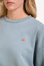 Acne Studios Blue Cotton Long Sleeve Crewneck Sweatshirt Size L