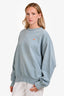Acne Studios Blue Cotton Long Sleeve Crewneck Sweatshirt Size L