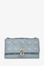Christian Dior 2023 Blue Cannage Lambskin 'My Dior' Mini Chain Pouch