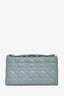 Christian Dior 2023 Blue Cannage Lambskin 'My Dior' Mini Chain Pouch