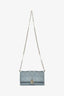 Christian Dior 2023 Blue Cannage Lambskin 'My Dior' Mini Chain Pouch