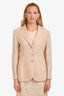 Pre-Loved Chanel™ 1998 Pink Wool Tweed Single Breasted Blazer Size 42