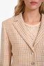 Pre-Loved Chanel™ 1998 Pink Wool Tweed Single Breasted Blazer Size 42