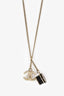 Pre-Loved Chanel™ 2007 Gold Toned Faux Pearl CC Necklace