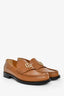 Gucci Brown Leather Double G Loafers Size 39