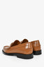 Gucci Brown Leather Double G Loafers Size 39