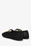 Prada Black Mesh Logo Ballerina Flats Size 39.5