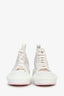 Louis Vuitton White Iridescent/Pink Monogram High Top Sneakers Size 40