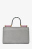 Dolce & Gabbana Grey/Pink/Green Leather Wallet on Chain Bag