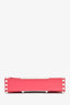 Valentino Pink/White Calfskin Rockstud Shoulder Bag