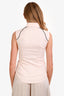 MCQ By Alexander Mcqueen Pink/Black Cotton Sleeveless Ruffle Top Size IT 42