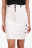 Isabel Marant White Denim Utility Midi Skirt Size 6