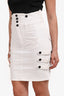 Isabel Marant White Denim Utility Midi Skirt Size 6