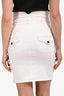 Isabel Marant White Denim Utility Midi Skirt Size 6