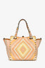 Valentino Orange Multicolour Rockstud Top Handle with Strap