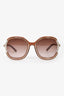 Chloe Brown/Gold Tone Sunglasses