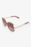 Chloe Brown/Gold Tone Sunglasses