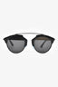 Christian Dior Black 'DiorSoReal' Sunglasses with Mirrored Lens