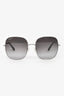 Salvatore Ferragamo Silver Tone Square Frame Sunglasses