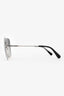 Salvatore Ferragamo Silver Tone Square Frame Sunglasses