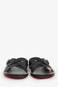 Christian Louboutin Black Leather 'Emir' Flat Sandals Size 42 Mens