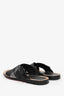 Christian Louboutin Black Leather 'Emir' Flat Sandals Size 42 Mens