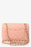 Pre-Loved Chanel™ 2021 Pink Leather Mini Single Flap Bag
