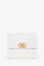 Pre-Loved Chanel™ 2018-19 White Caviar Leather Boy Trifold Wallet