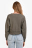 Celine Green Logo Printed Crewneck Sweater Size L