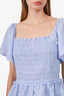 ASTR Blue Off The Shoulder Ruffled Crop Top Size M